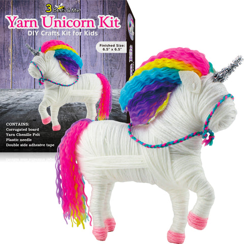 Yarn Unicorn Craft Kit for Girls and Boys - Unicorn Arts & Crafts Gift for Tweens and Teens - Age 8 and Up