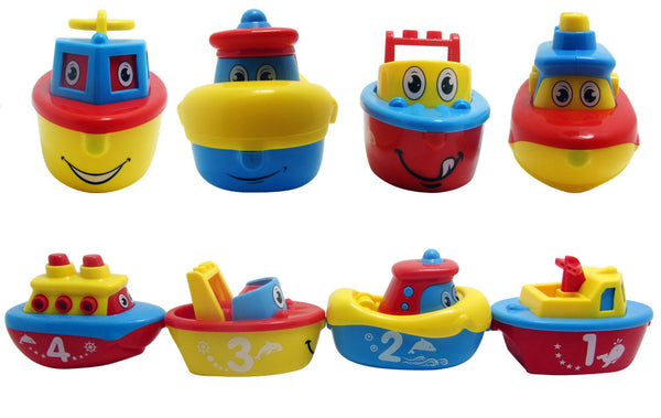 Fun Bath Toys for Boys and Girls - 4 Magnet Boats for Toddlers & Kids - Fun & Educational