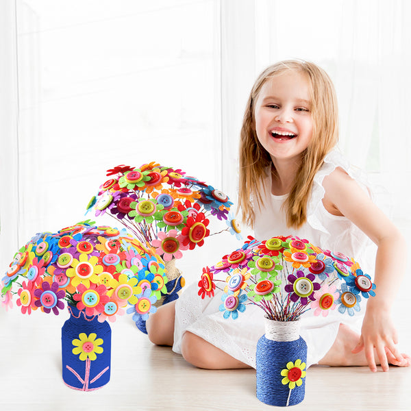 Flower Crafts Kit for Kids Age 4 to 12 - Fun DIY Craft Kit for Girls & Boys